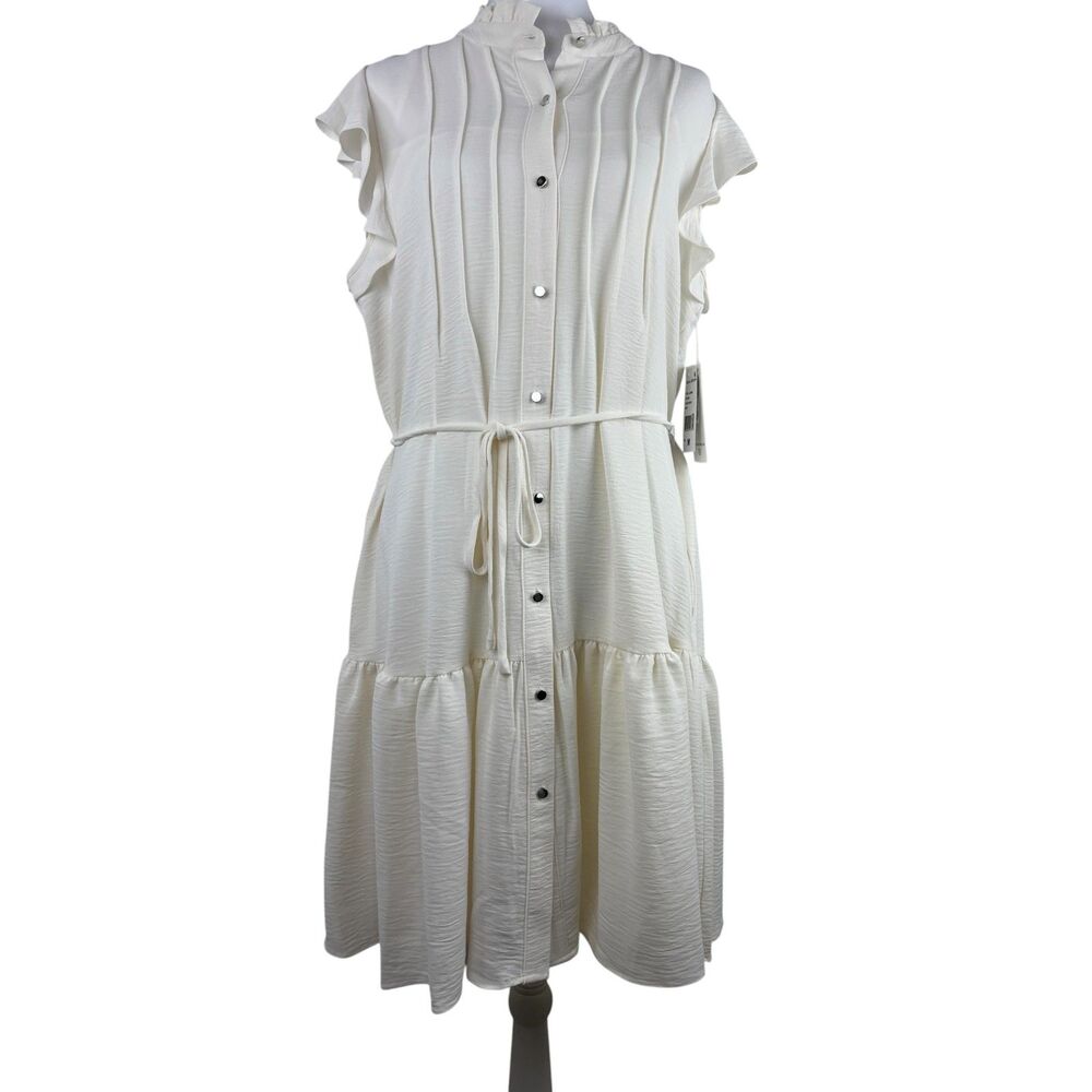 Julia Jordan Ivory White Midi Dress - Size M - New With Tags - Picture 8 of 10